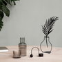 Aberto Design Flowerpot - 6 Objeto Decorativo de Metal Negro
